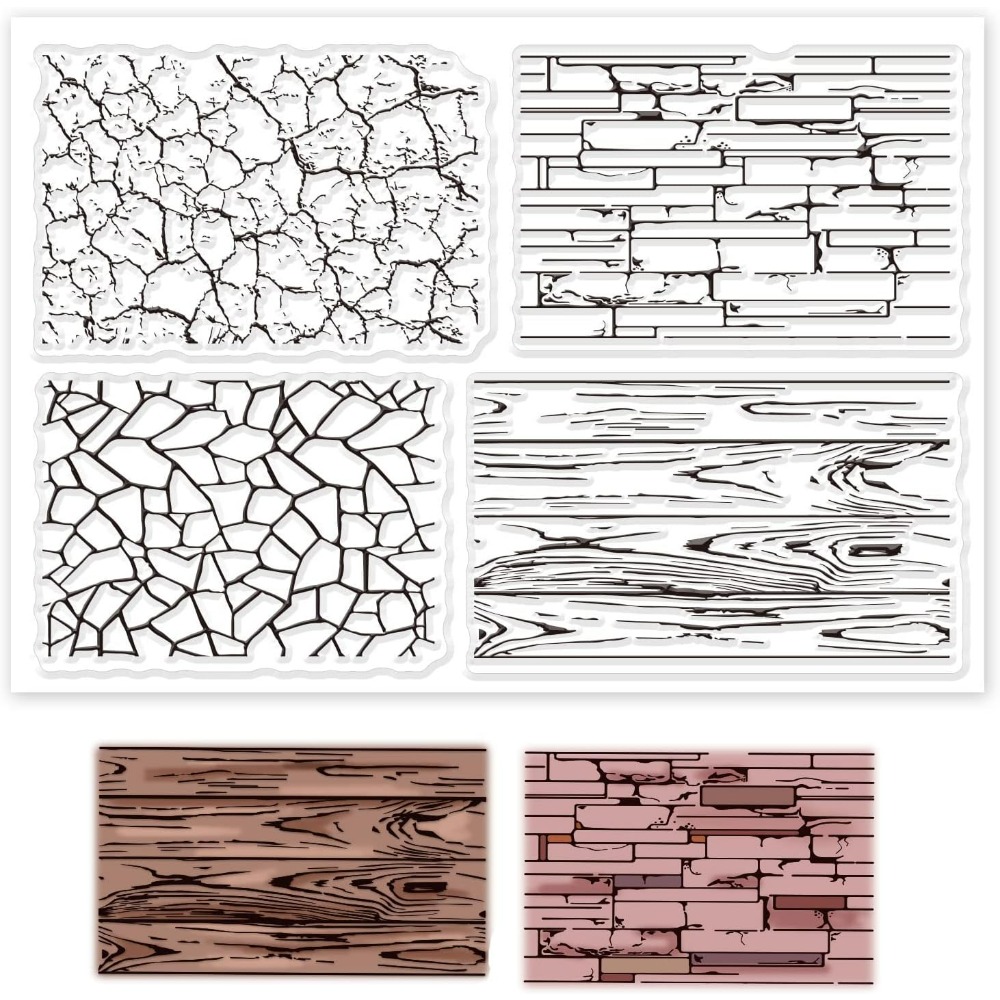 Clear Silicone Stamps For Card Making - Timbres transparents en silicone de fond