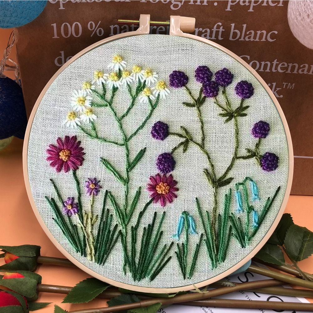 Motif de fleur bricolage Kits  - Cotton Embroidery Thread Skeins avis et prix