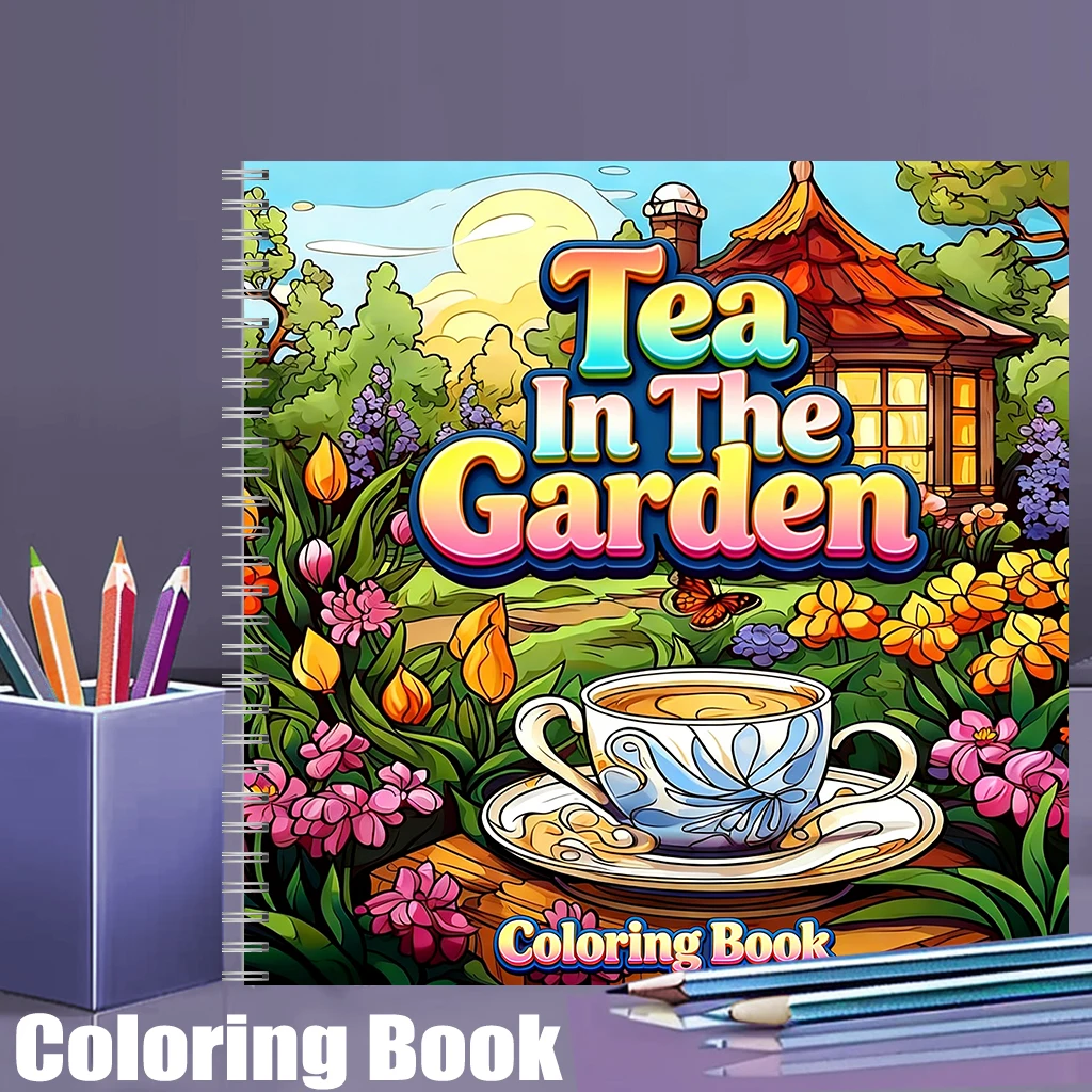 Livre de coloriage Tea In The  - Painting Supplies avis et prix